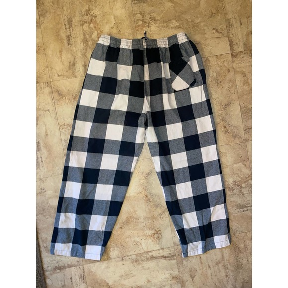 (XXL) Flannel Pajama Pants Pink Black checkered Bottoms Lounge - Picture 4 of 4